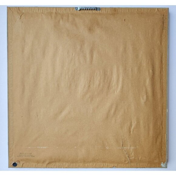 Vintage Mid Century Child Portrait, Original Oil Pastel Drawing, Framed 17" x 17 - Picture 4 of 5